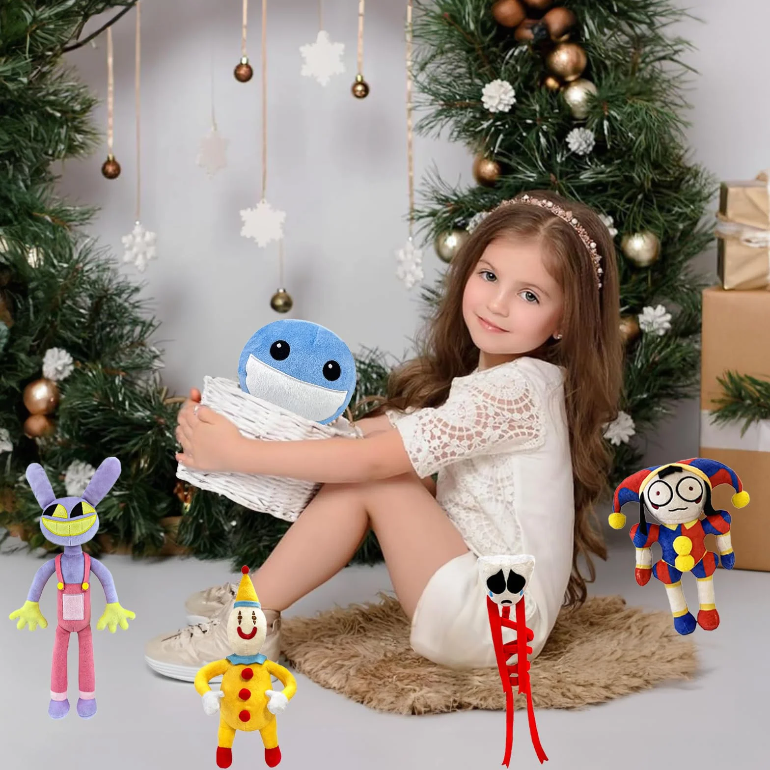 POPOYU Digital Pomni Jax, Peluche 30 cm Circus Figura Regalo Natale Compleanno