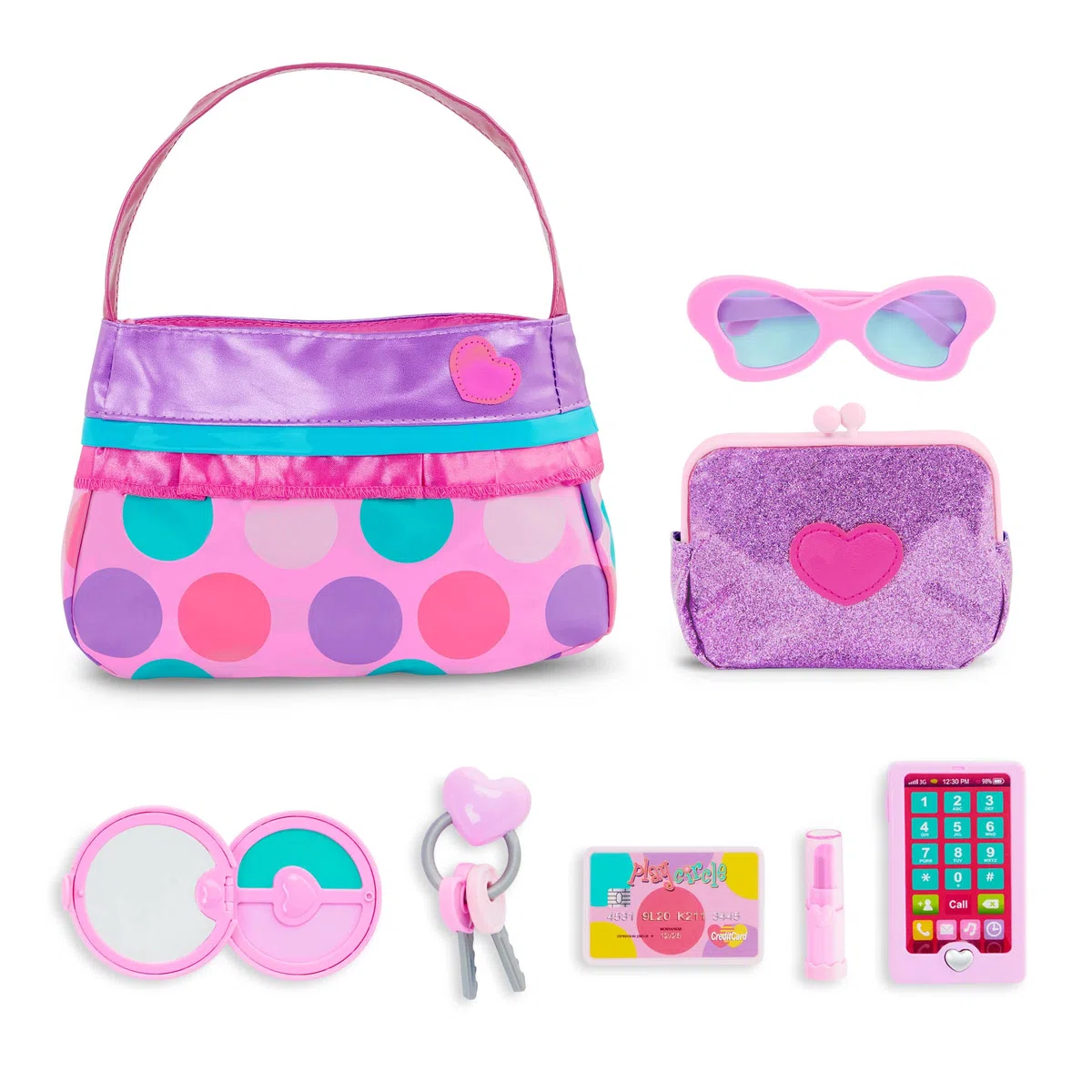 Battat - Set di borse da principessa - Set di trucco e bellezza per bambini - Vestire gli accessori di moda - Gioco di finzione - Giocattolo per bambini - 3 anni +