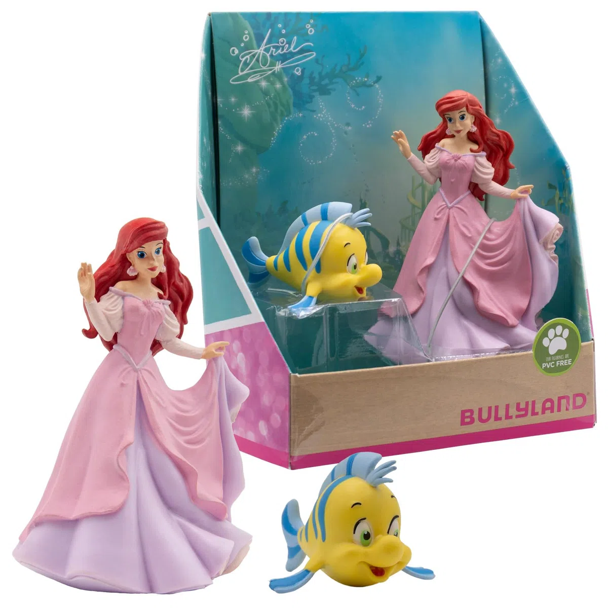 Bullyland- Disney Princess 13437-Set, Walt Arielle e Fabius, Figure dipinte a Mano, Senza PVC, per Bambini per Il Gioco immaginativo, Multicolore, 13437