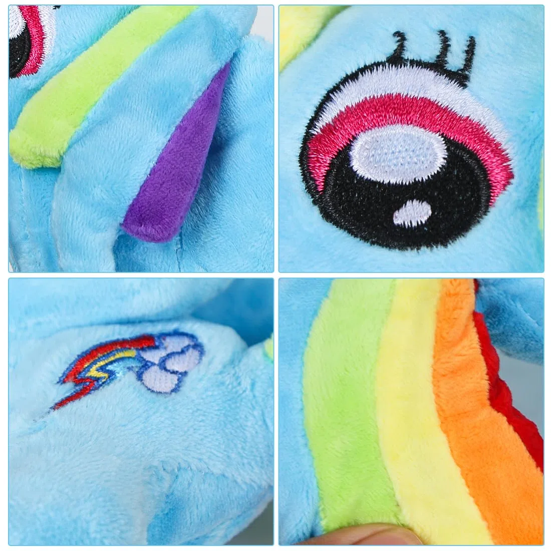 Peluche Unicorno Bambola Blu, 20cm Unicorno Peluche Cavallo Giocattolo, Unicorno Pupazzo Decorazioni Regalo per Bambini Adulti e Fans