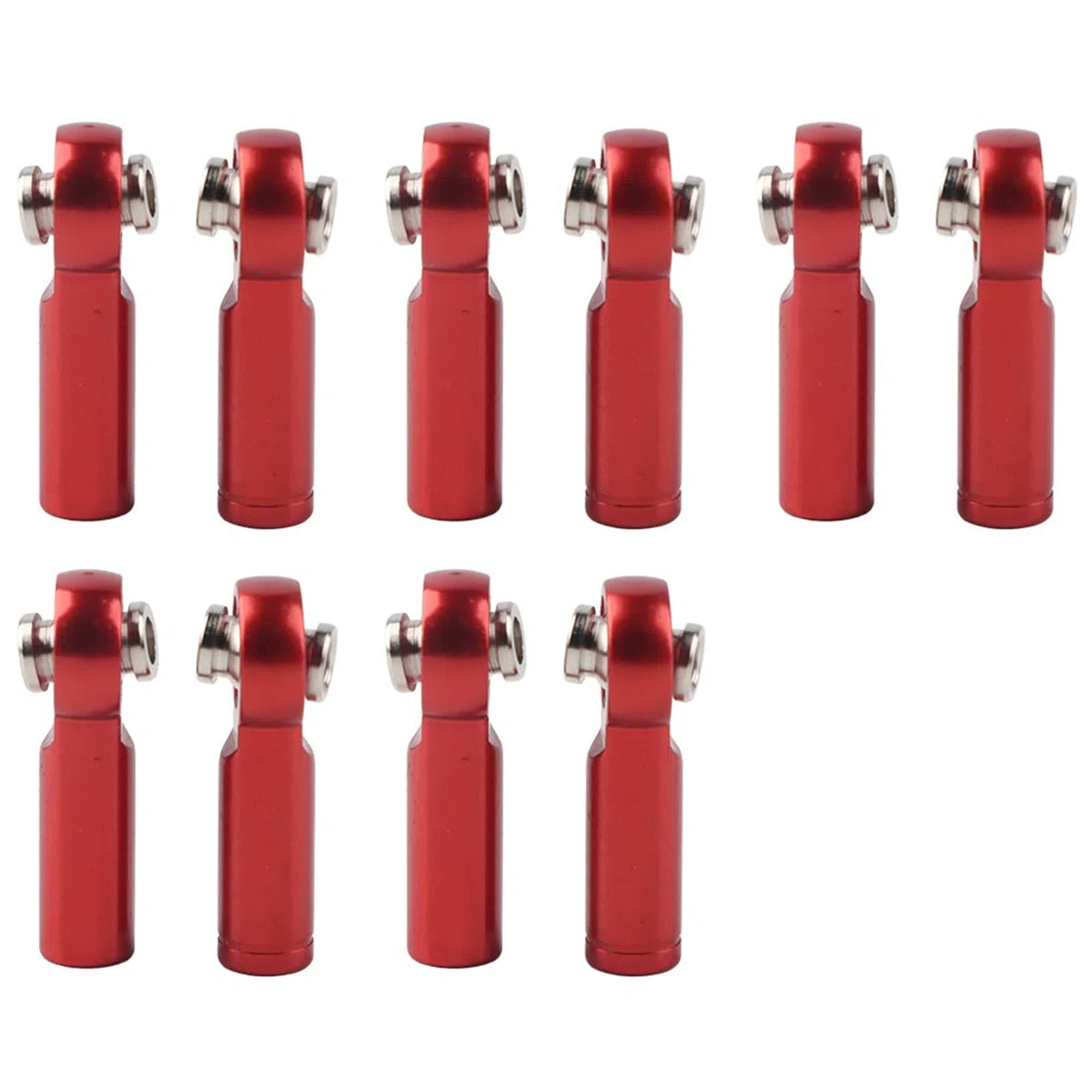 10 Pz Lega di Alluminio M4 Positivo Negativo Filo Tie Push Link Rod Giunto RC Auto Parti di Riparazione Accessori (Rosso)