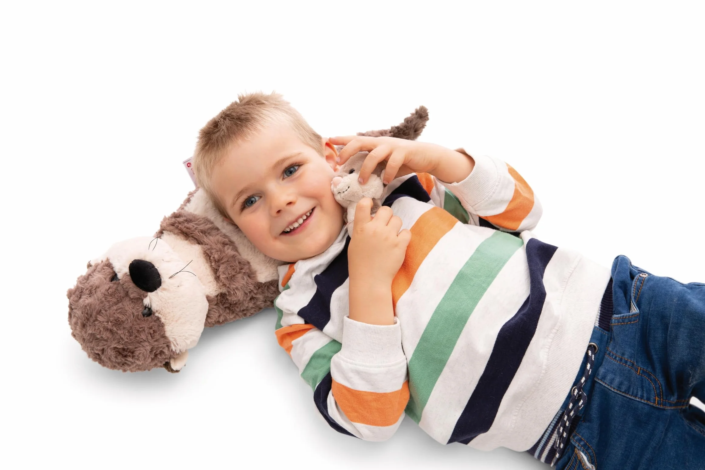 Cuscino lontra Oda & Odalina 40x20cm Grigia - Soffice Cuscino in Materiale sostenibile per Bambini, Bambine, Neonati e Amanti dei Peluche - Ideale a casa, all'asilo o in Viaggio