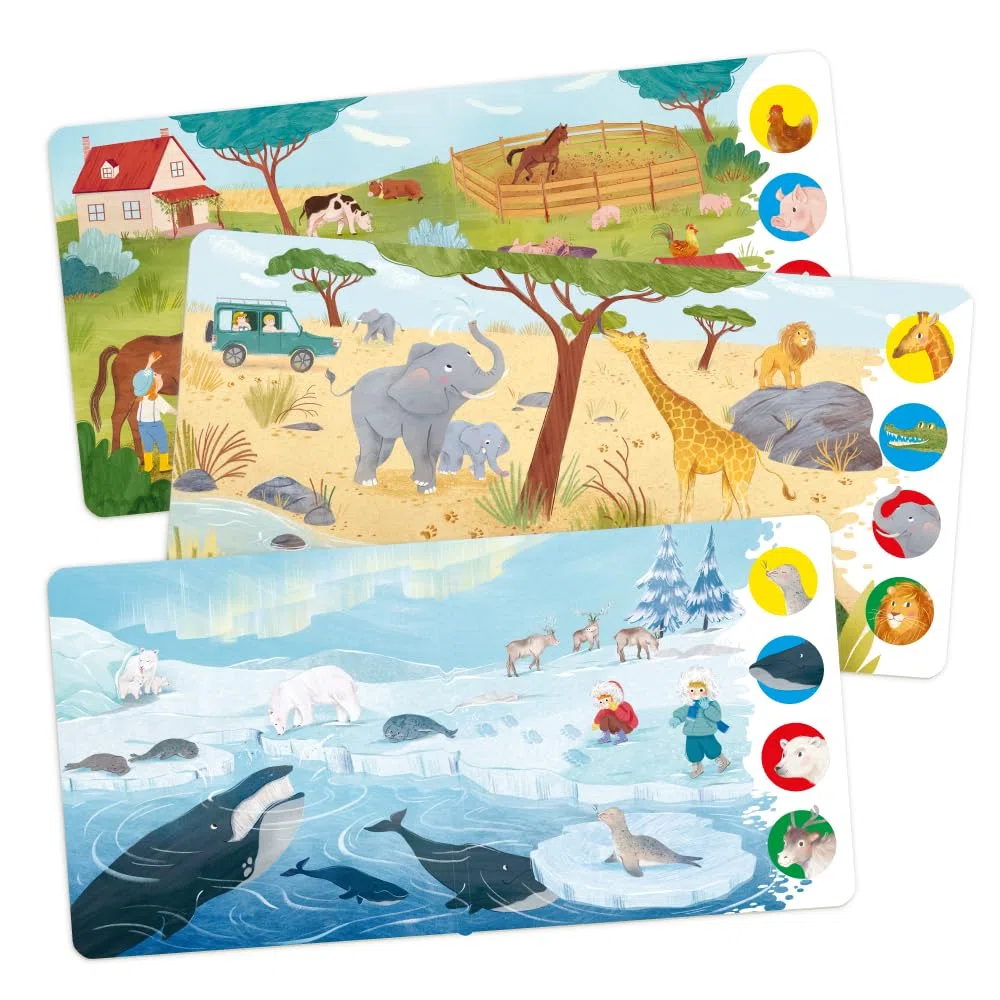 FABA Gioco - Animali: versi, Habitat, curiosità - da Usare, Bambini e Bambine 4-6 Anni, Gioco educativo Versione Italiana
