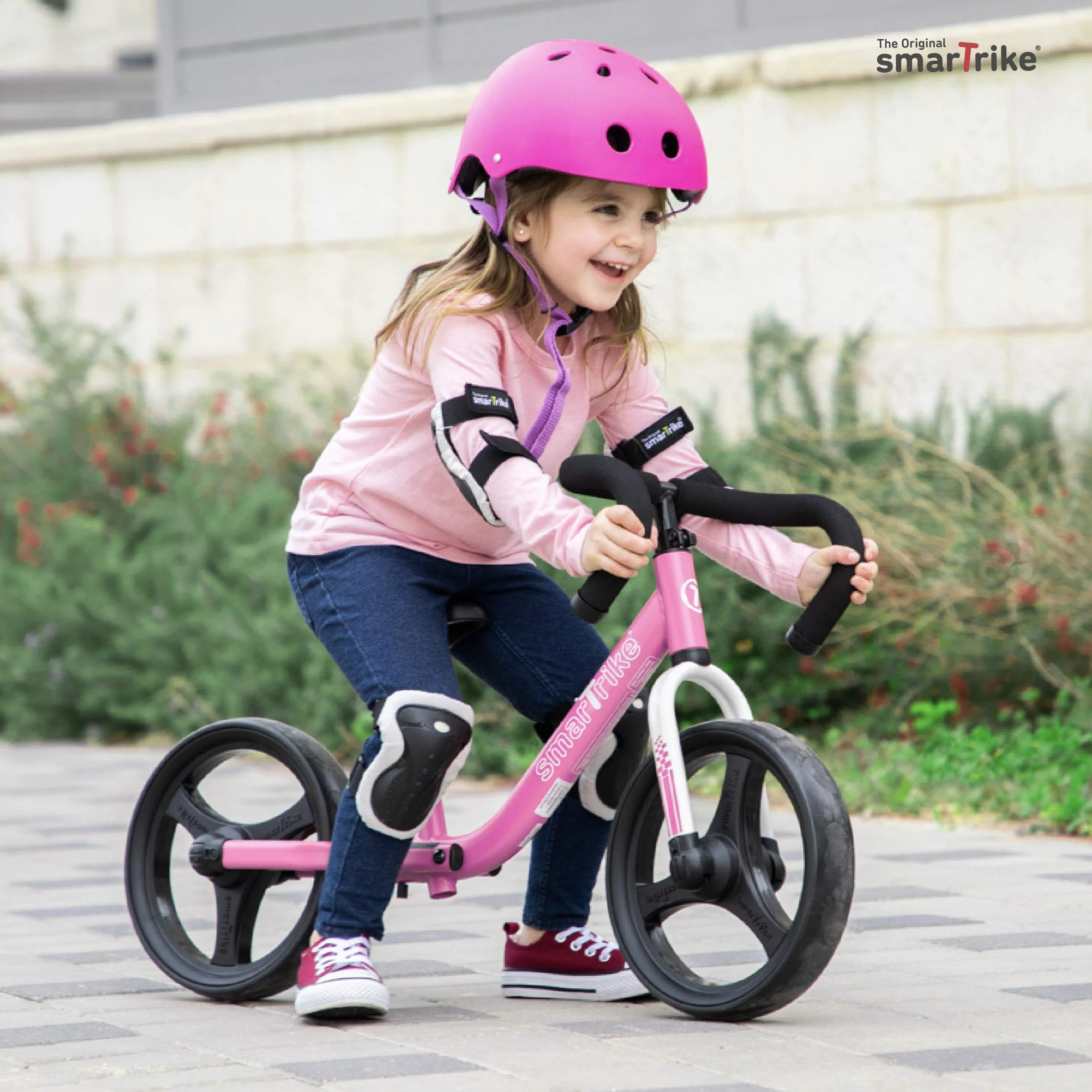 smarTrike Folding Balance Bike, Bicicletta Pieghevole con Attrezzi di Sicurezza per 2-5 Anni, Colore: Rosa Unisex-Bimbi 0-24, s