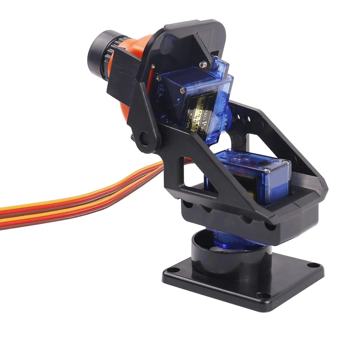 TECKEEN Staffa per Gimbal a 2 Assi con Servo PTZ Piattaforma per Telecamera Pan/Tilt Anti-Vibrazione Set di Supporti per Telecamera per Aerei, Robot, Auto con Servo da 9g