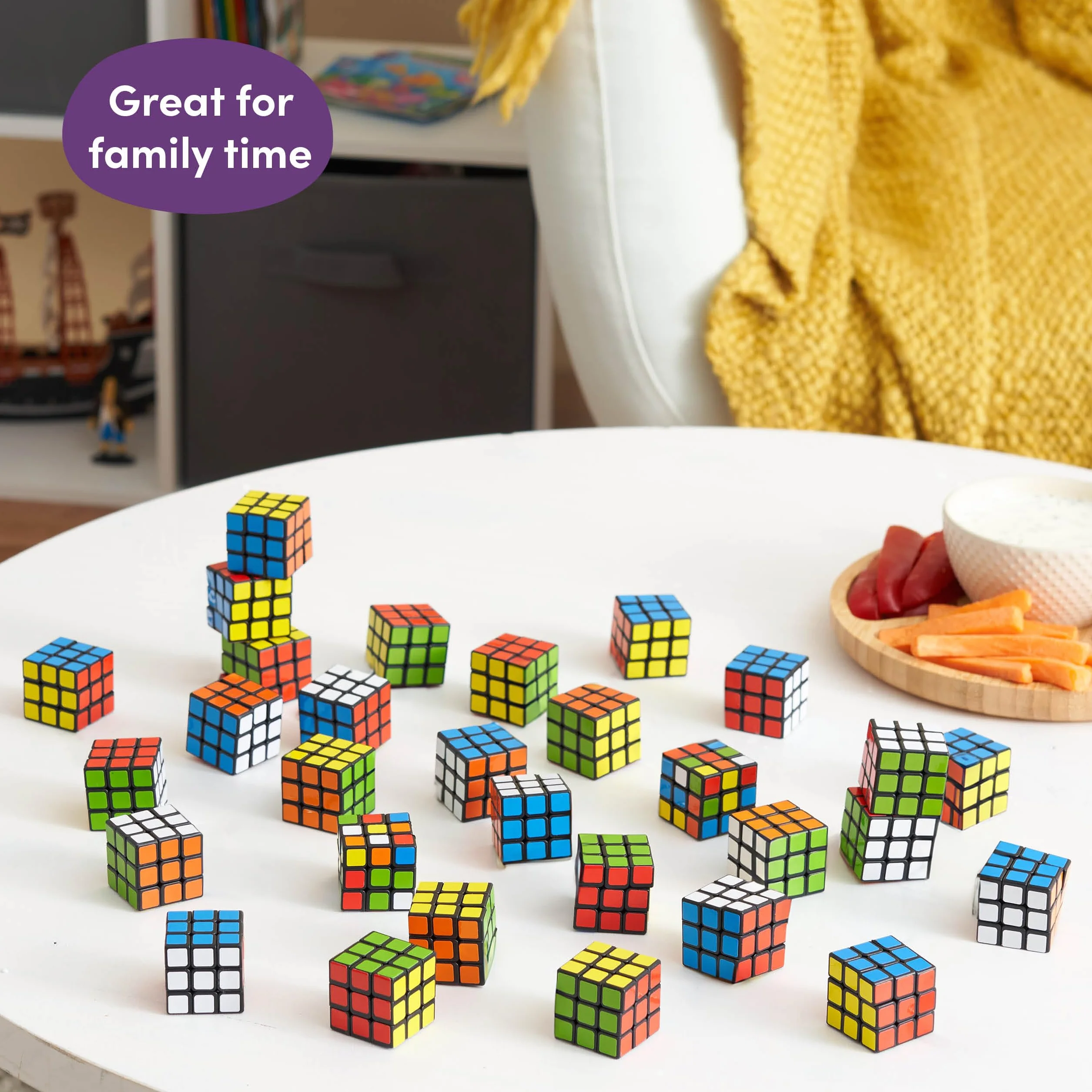 THE TWIDDLERS - 30 Puzzle Cubo Fidget Toys, 3x3 - Cubo di Velocità, Perfetti come mini giochi per bambini per riempire i sacchetti delle feste, rompicapo Multipack Premi per la classe - 3cm