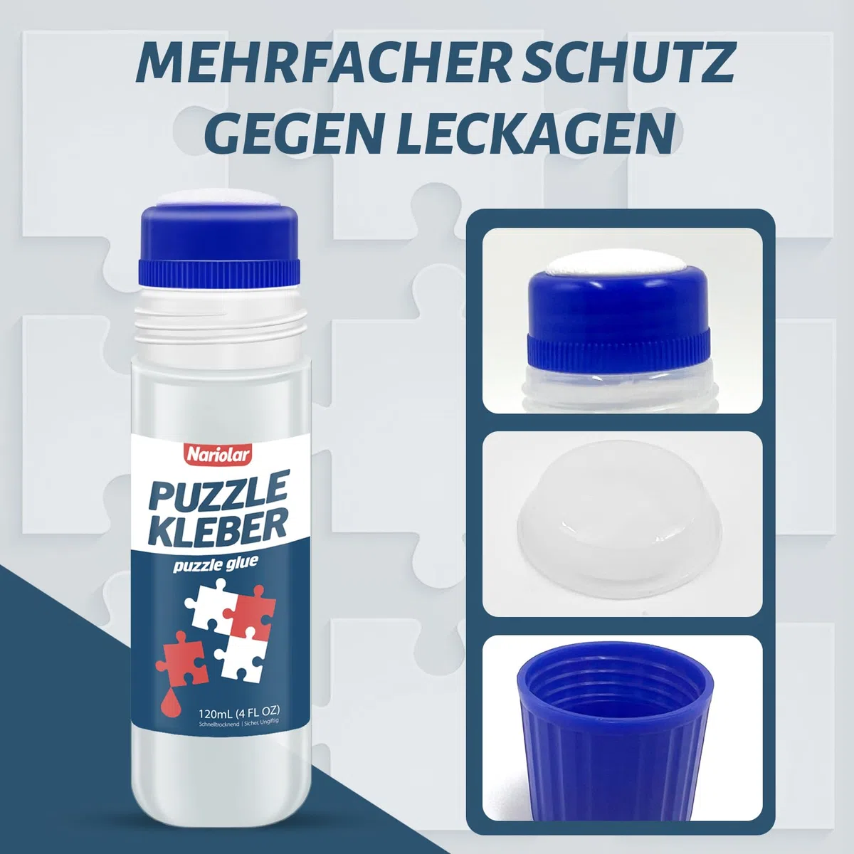 Nariolar Colla per Puzzle con applicatore, 120ml