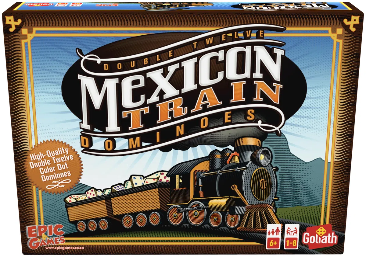 Mexican Train Dominos - Gioco da tavolo - Gioco del domino - Da 6 anni - Da 1 a 8 giocatori