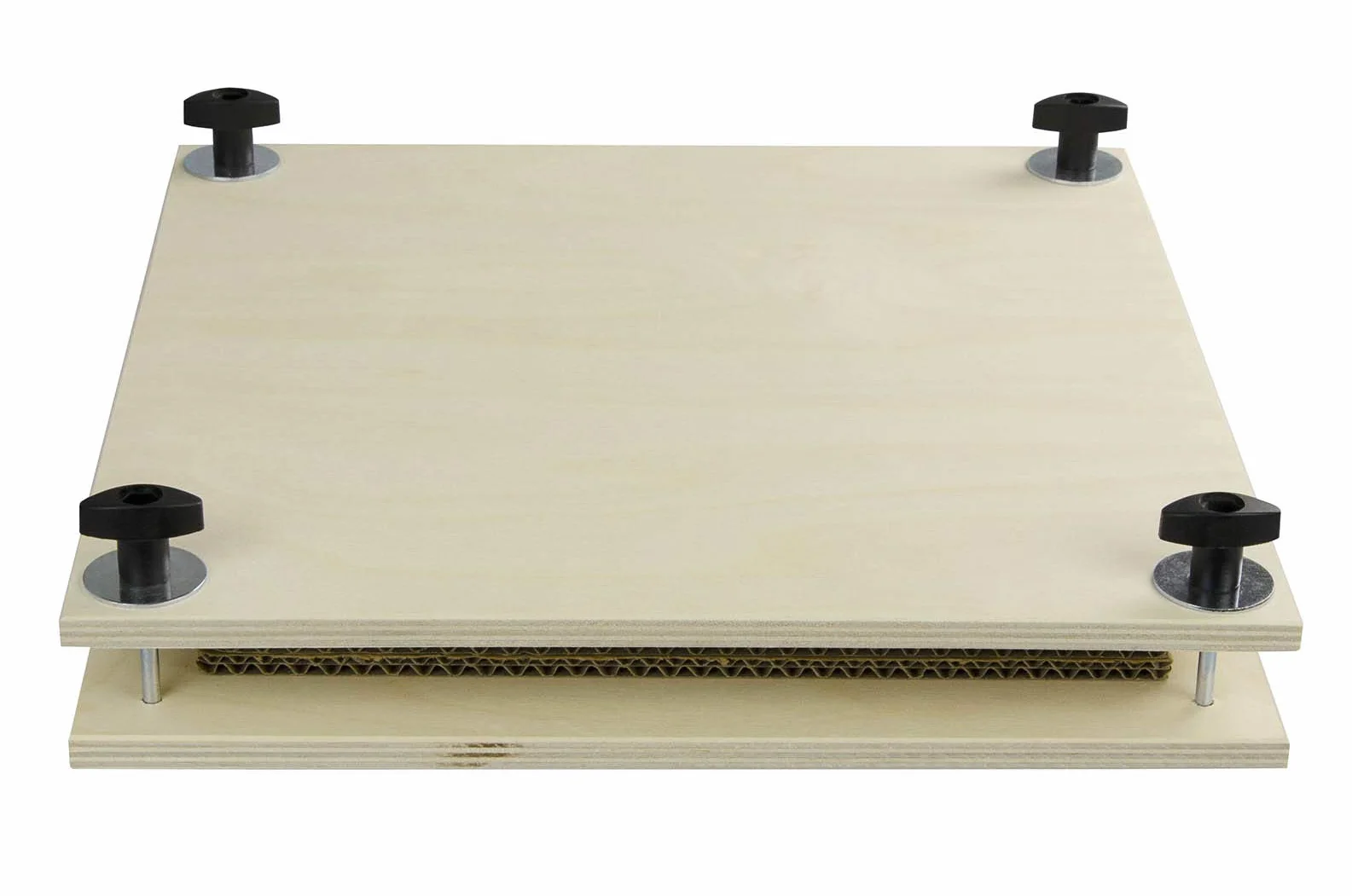 PEBARO BP1, pressa per fiori, in compensato di betulla di alta qualità, 9 mm, con 4 inserti in cartone, 30 x 30 cm, molto stabile, pressa per fiori, Made in Germany, il legno può anche essere dipinto,