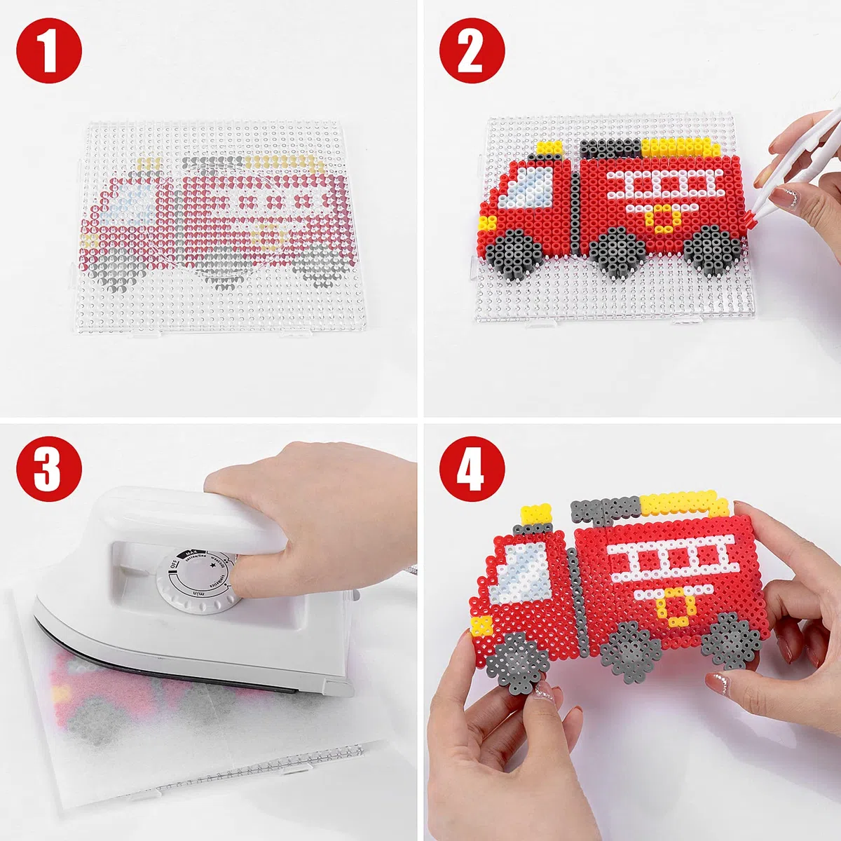Homgaty 5000PZ Perline da Stirare 5 mm, Set Completo con Accessori, Kit Creativo Fai da Te con Tanti Modelli, Idea Regalo per Bambini e Adulti (Trasporto meccanico)