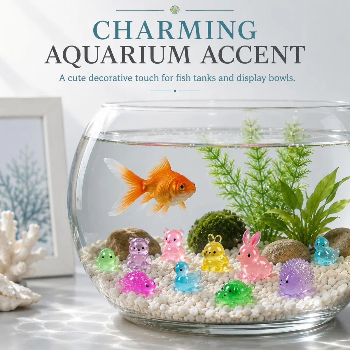 Mini animali luminosi in resina, 100 pezzi, piccoli animali in resina che si illuminano al buio, per giardino delle fate, acquario, casa delle bambole, piante in vaso, micro paesaggio
