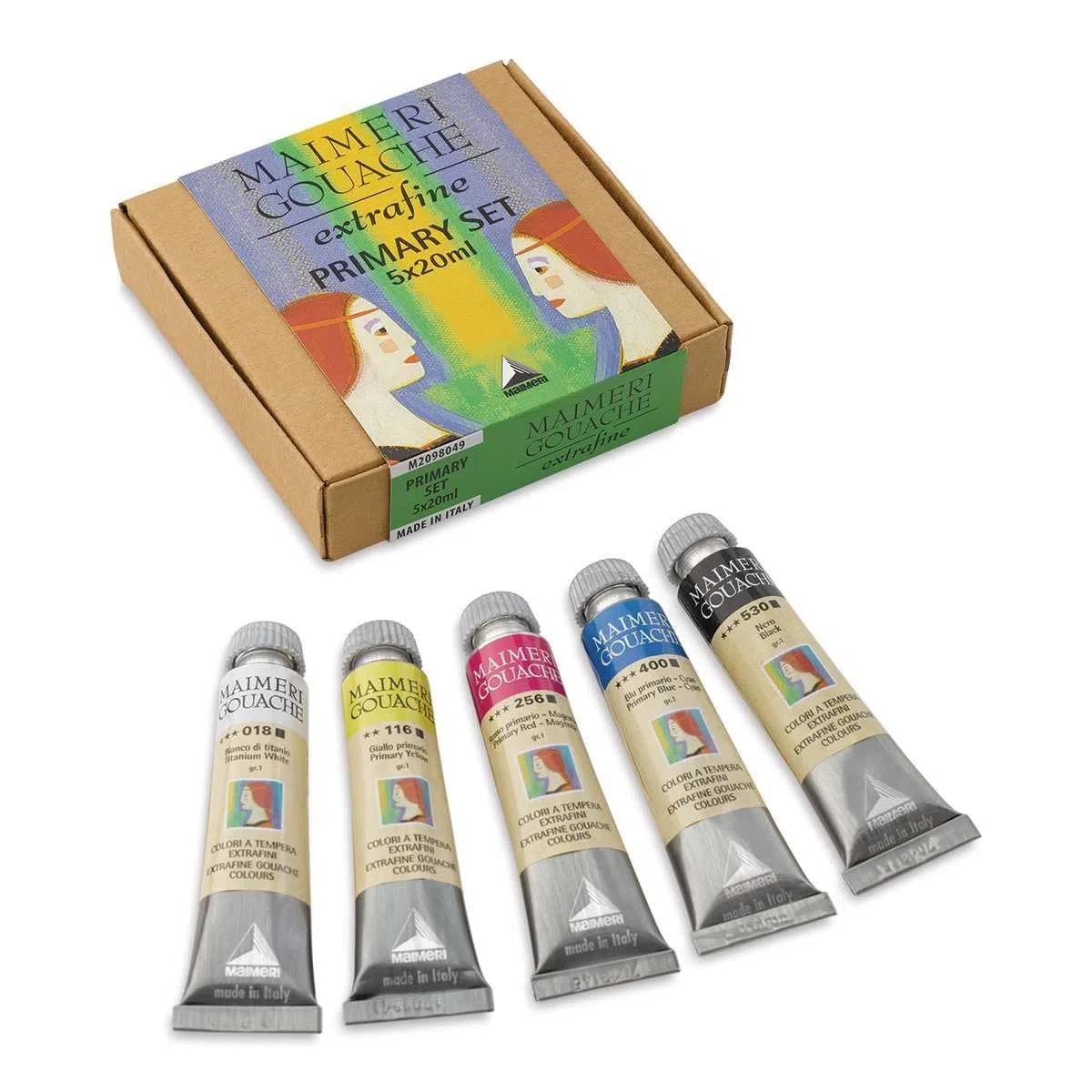 Maimeri Tempera extra fine set in cartone 5 tubi 20ml colori primari