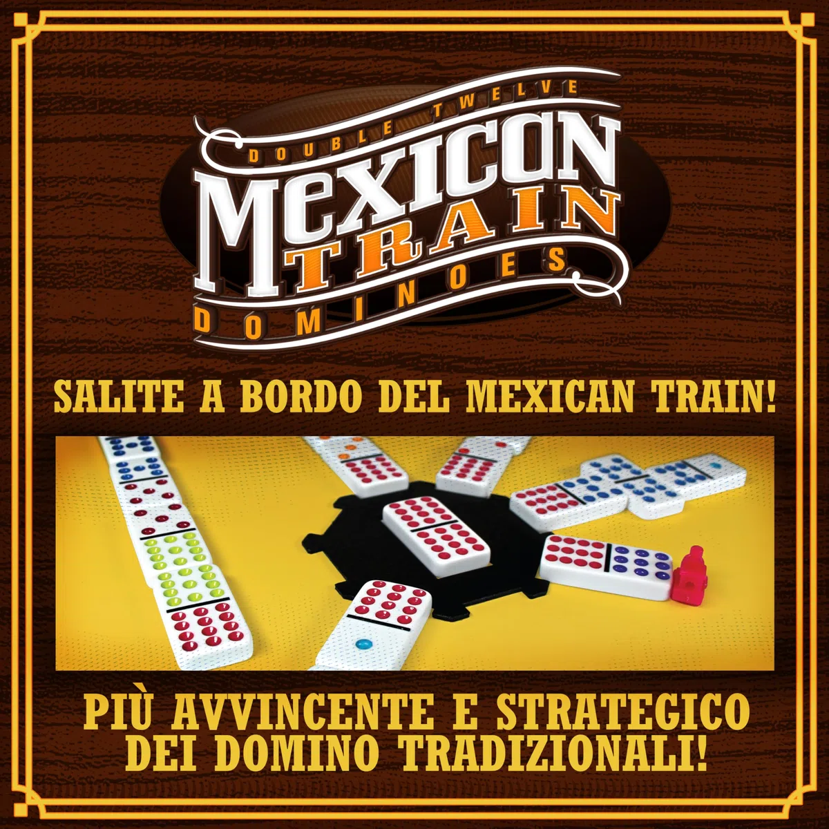 Mexican Train Dominos - Gioco da tavolo - Gioco del domino - Da 6 anni - Da 1 a 8 giocatori