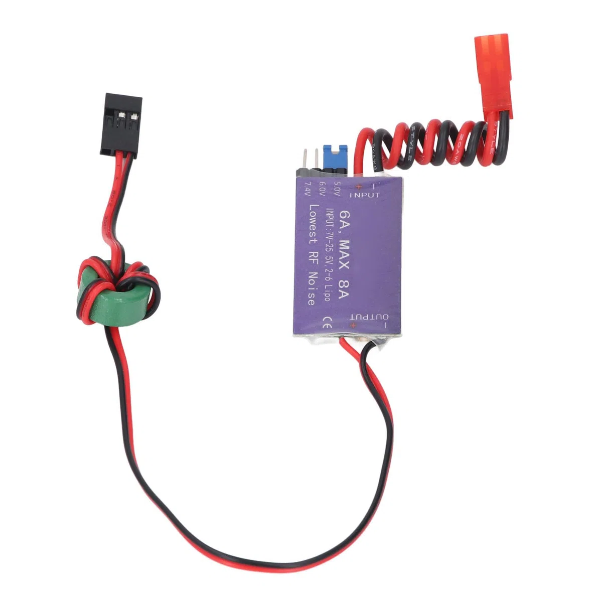 Fafeicy Modulo Regolatore Esterno del Regolatore di Tensione UBEC 5V 6V 7.4V 6A ELICOPTER RC RC 7 a 25,5 V.