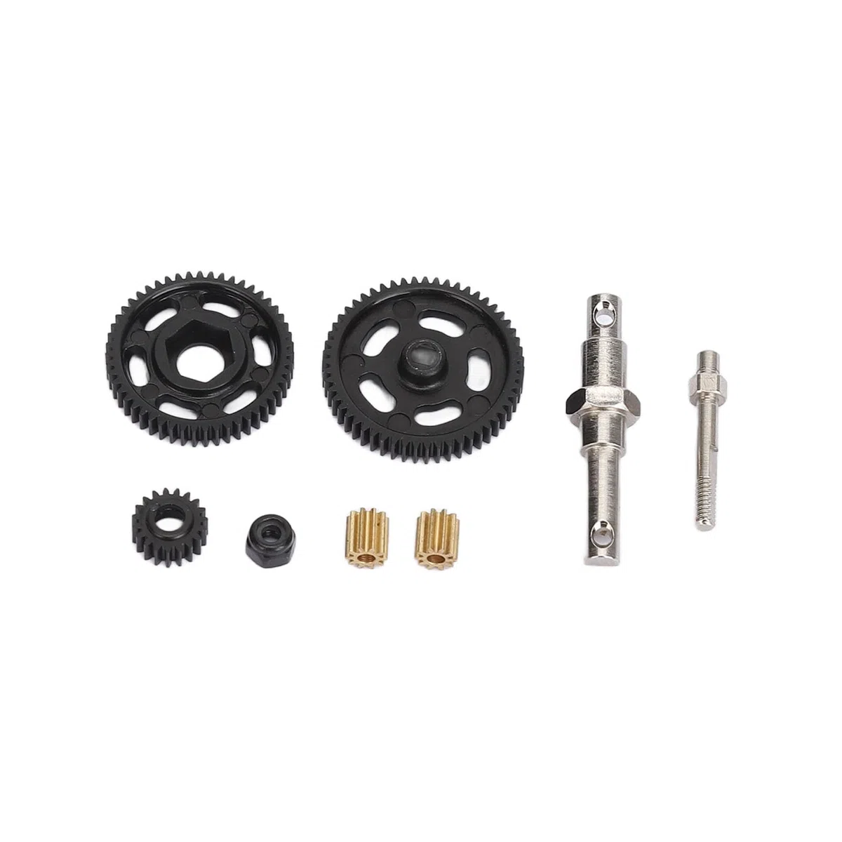 INGRANAGGI DI TRASMISSIONE RC Set di ingranaggi in acciaio pesante Sostituzione Aggiornamento in metallo resistente ad alte prestazioni per Assiale SCX24 1/24 Crawler RC Crawler 8