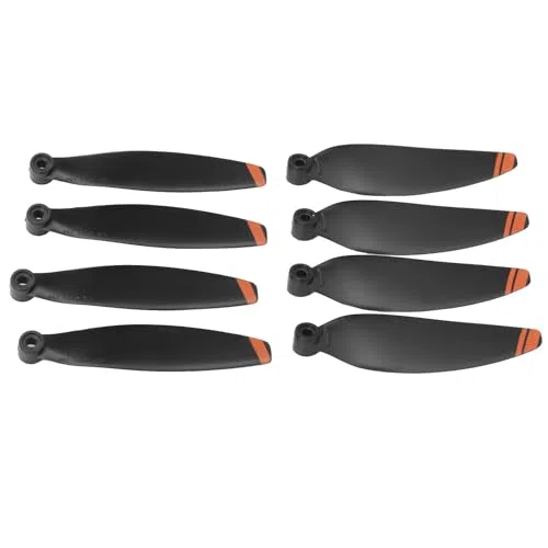 Oumefar Propeller für DJI Mini 2, Ersatzpropeller Set mit 4 Propellern und Schrauben, Leise Flug Performance, Robuste PC Konstruktion, Orange Bord, Zubehör für Drohnen