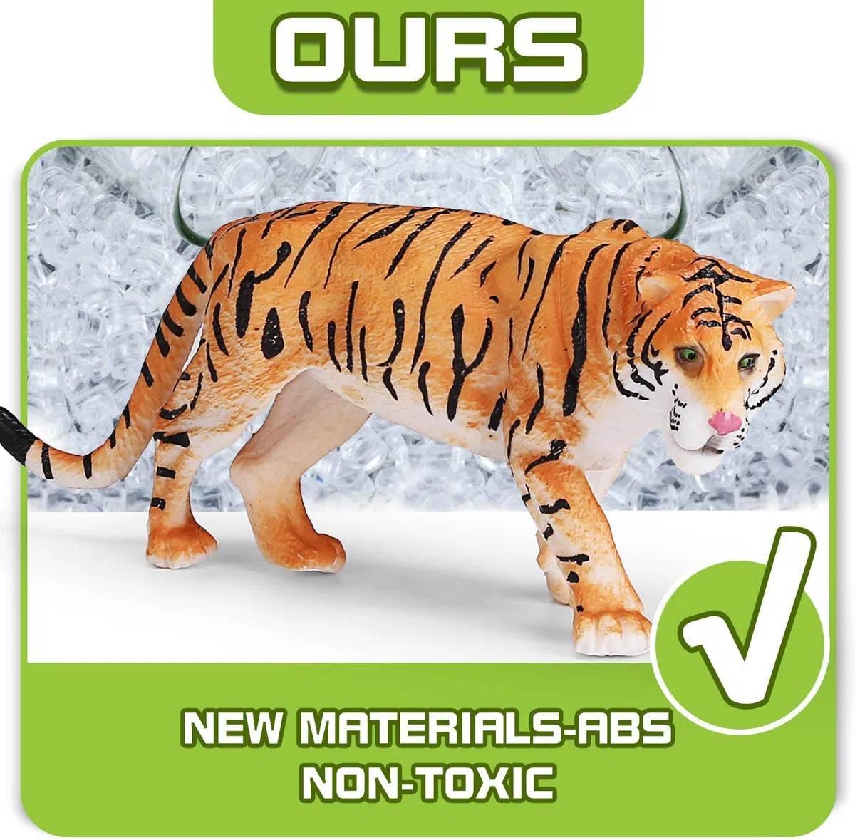 Confezione da 13 Giocattoli Animali Selvatici con Libretto Educativo e Scatola Regalo, Figure Realistiche di Animali Safari per Bambini, Figure in Plastica per Bambini 1–3 Anni, Regalo per Feste di Co