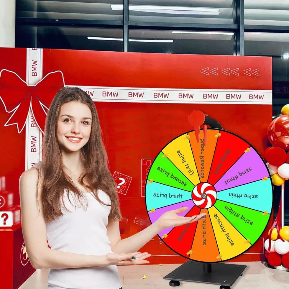 Ruota della fortuna, 12 ruote della fortuna, fai da te, con pennarello e gomma, per giochi della lotteria, giochi di parole, carnevale