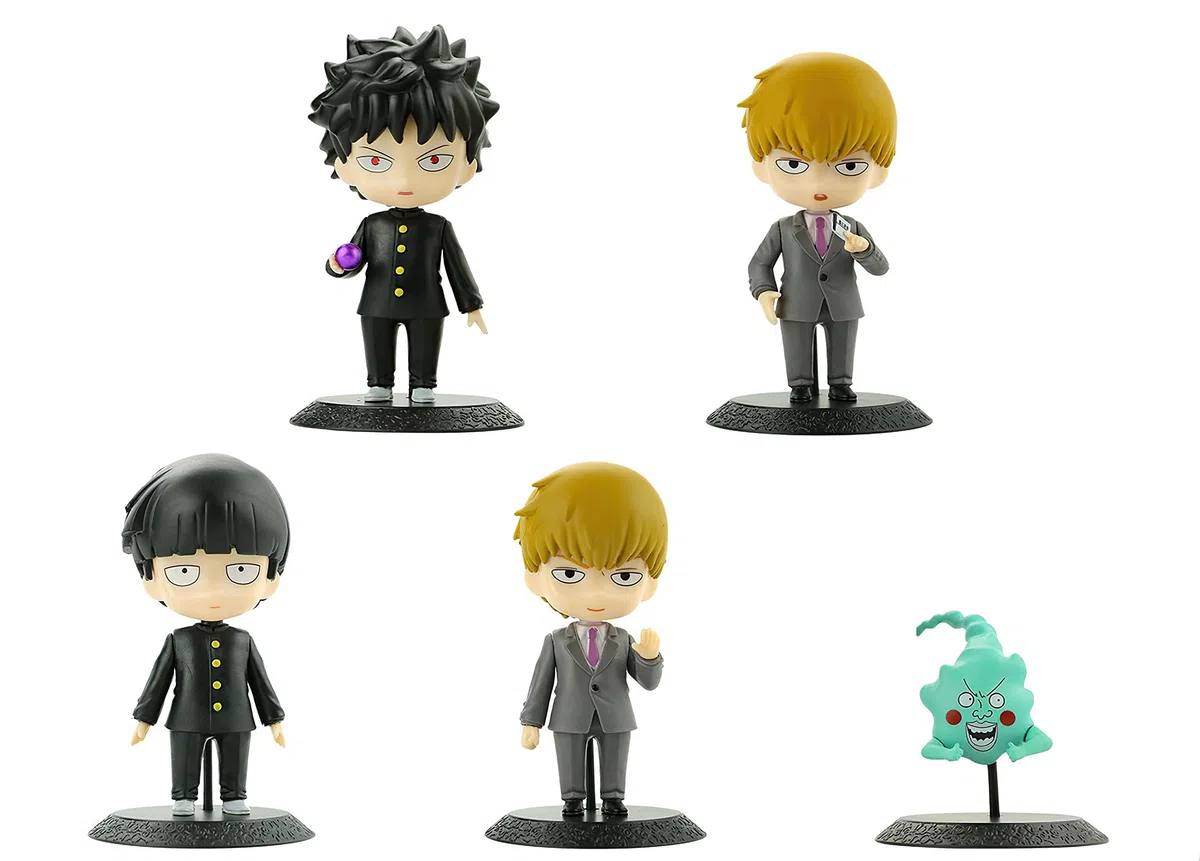 Mob Psycho 100 Figure, 10,9 cm Anime personaggi dei cartoni animati Statua da collezione Modello Figura Giocattoli Ornamenti per Fan Collezione Regali (5 pezzi)