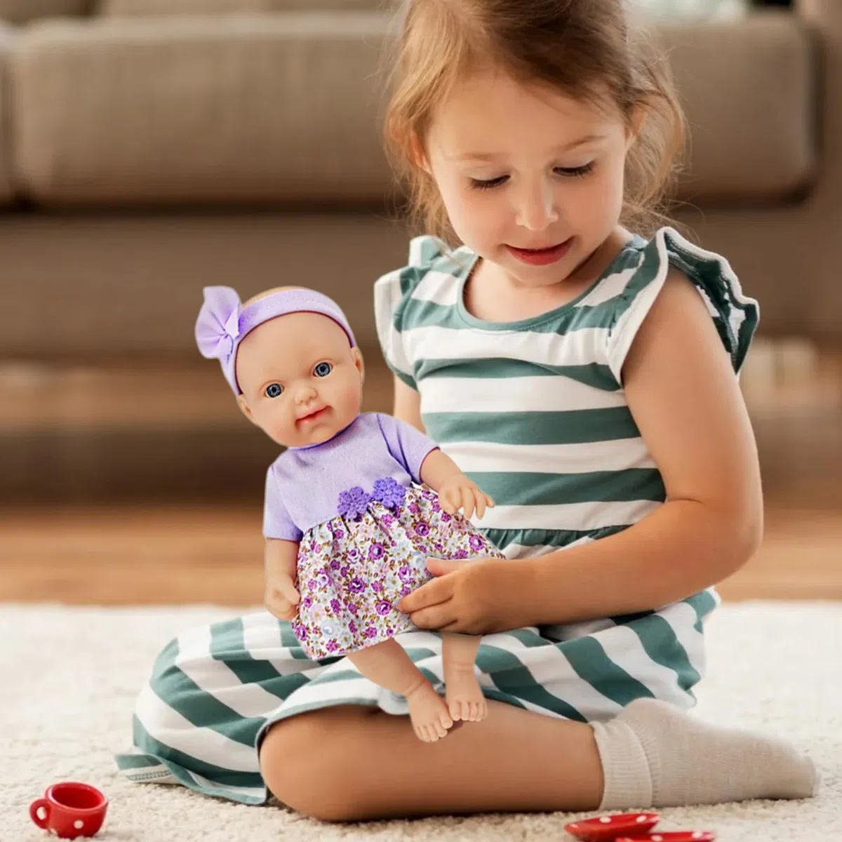 Passeggino – Gioco Realistico, Set Bambola 10 Pollice Giocattolo Imitazione Bambino | Kit s per Ragazza Ragazzo 3+ Anni Gioco Ruolo