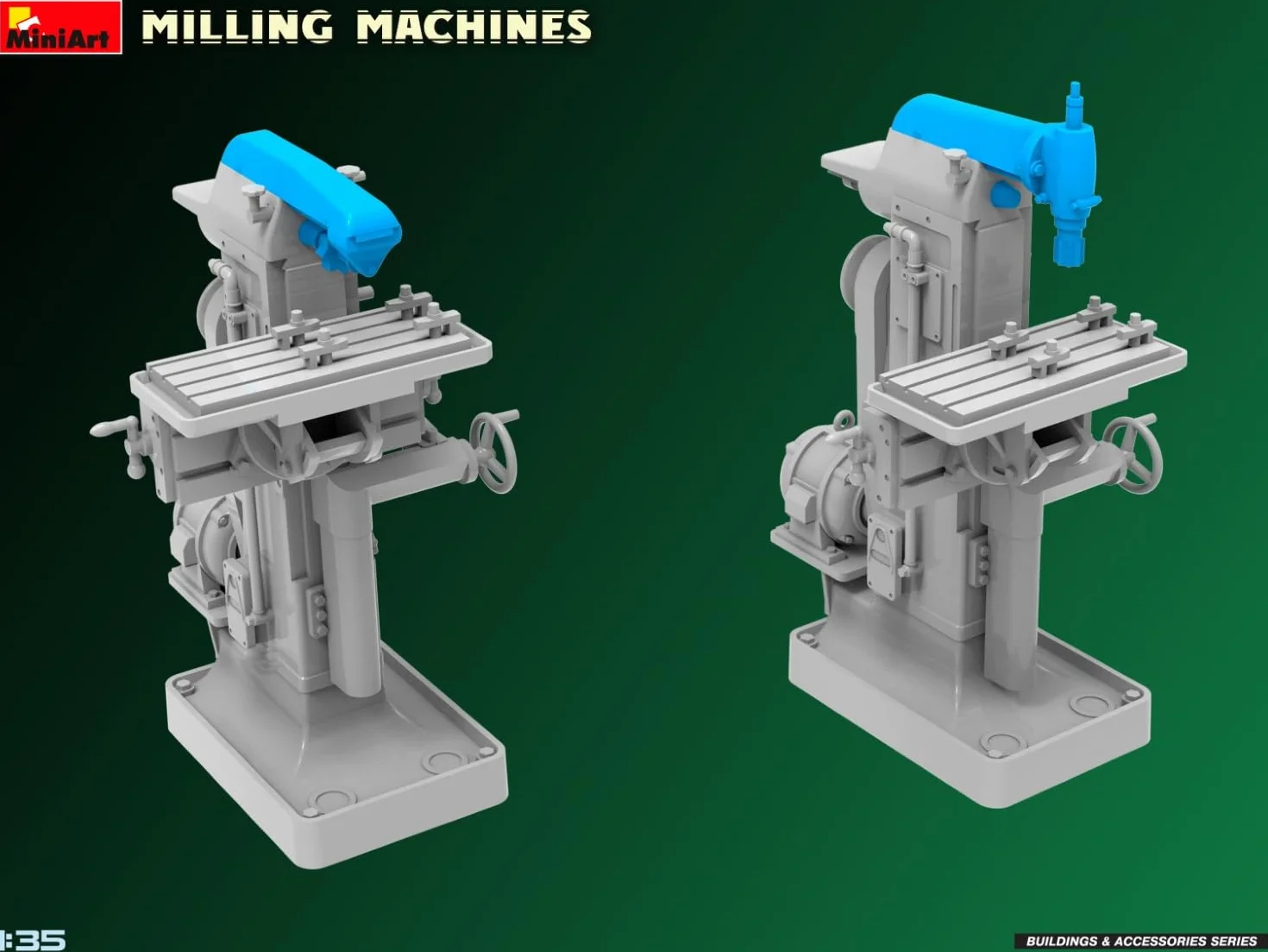 Miniart MA35663 Fresatrice 1/35, 2 pezzi, modello in plastica