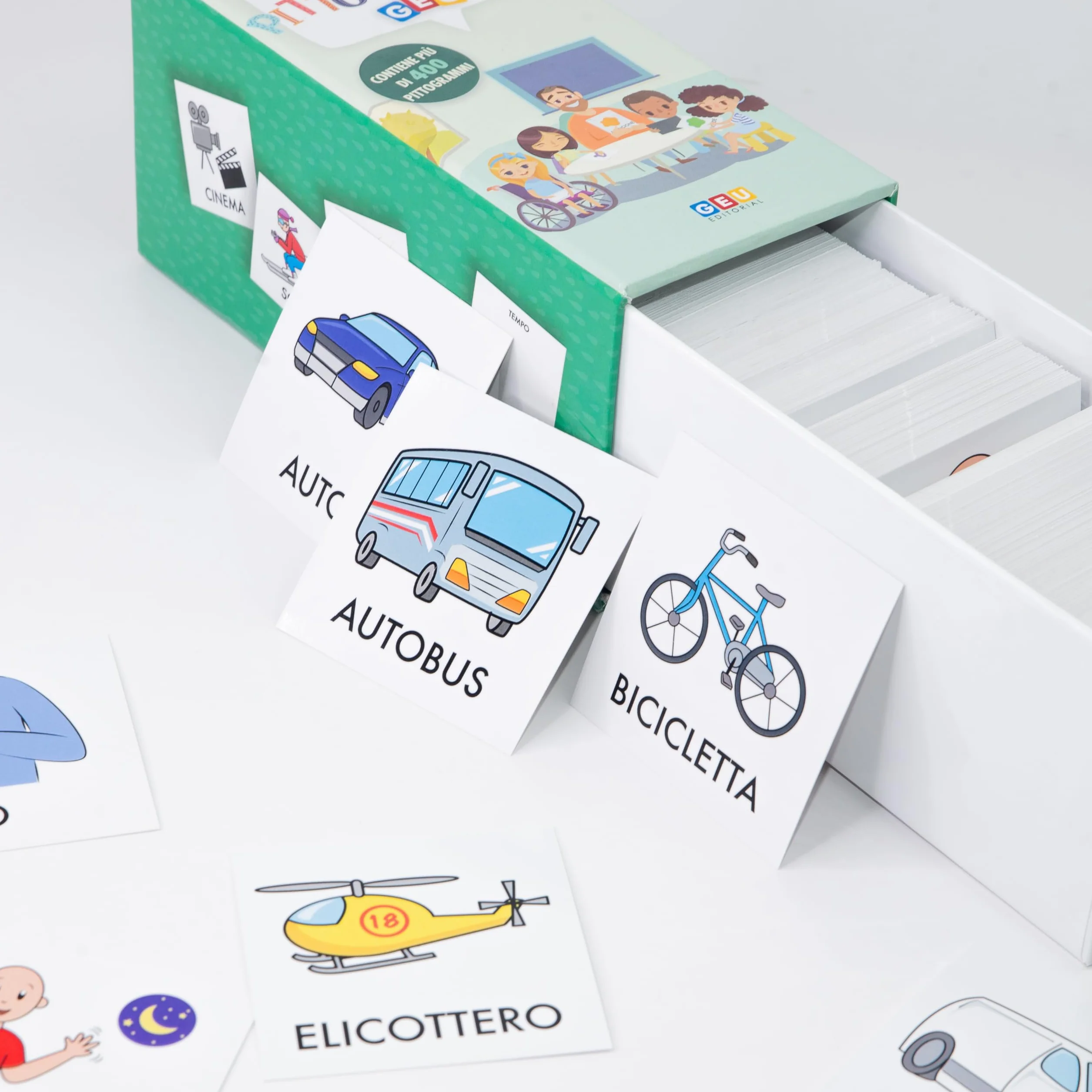 FLASHCARDS BAMBINI ITALIANO | PECS Autismo Immagini Italiano | Carte Flash Linguaggio Per Bambini | Il Kit Dei Pittogrammi - Editorial GEU (Italiano - 400 Flashcards)