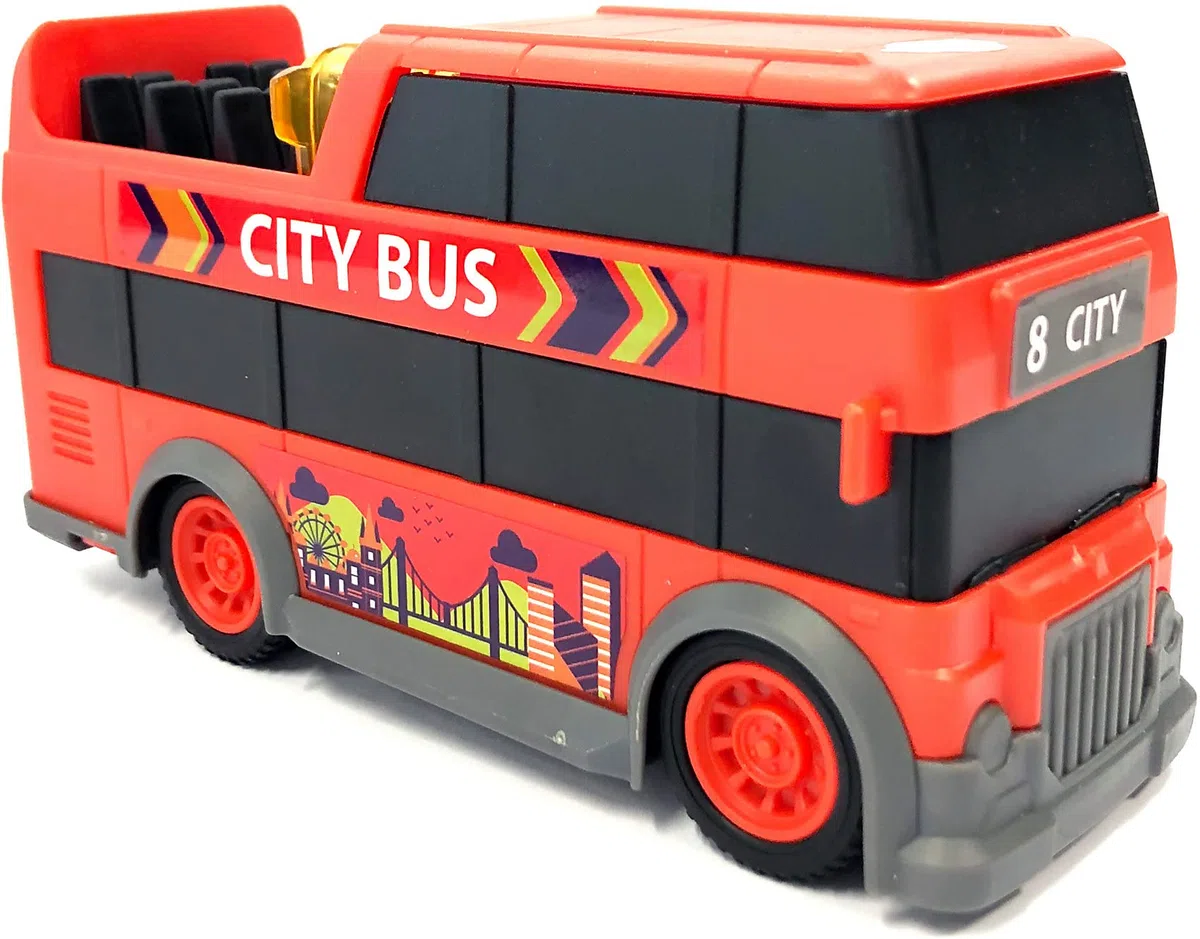 Dickie - City Heroes Bus Cm 15, 203302032, + 3 Anni, con Luci e Suoni