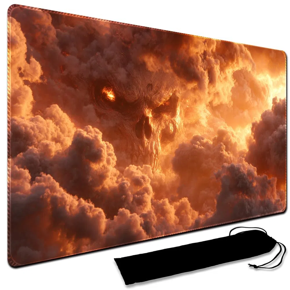MTG - Tappetino da gioco con custodia nera Szie, 60 x 35 cm, con zona MTG, bordi cuciti, tappetino da gioco, Gioco di Carte Collezionabili, Playmats tappetino per mouse, superficie liscia in gomma TCG