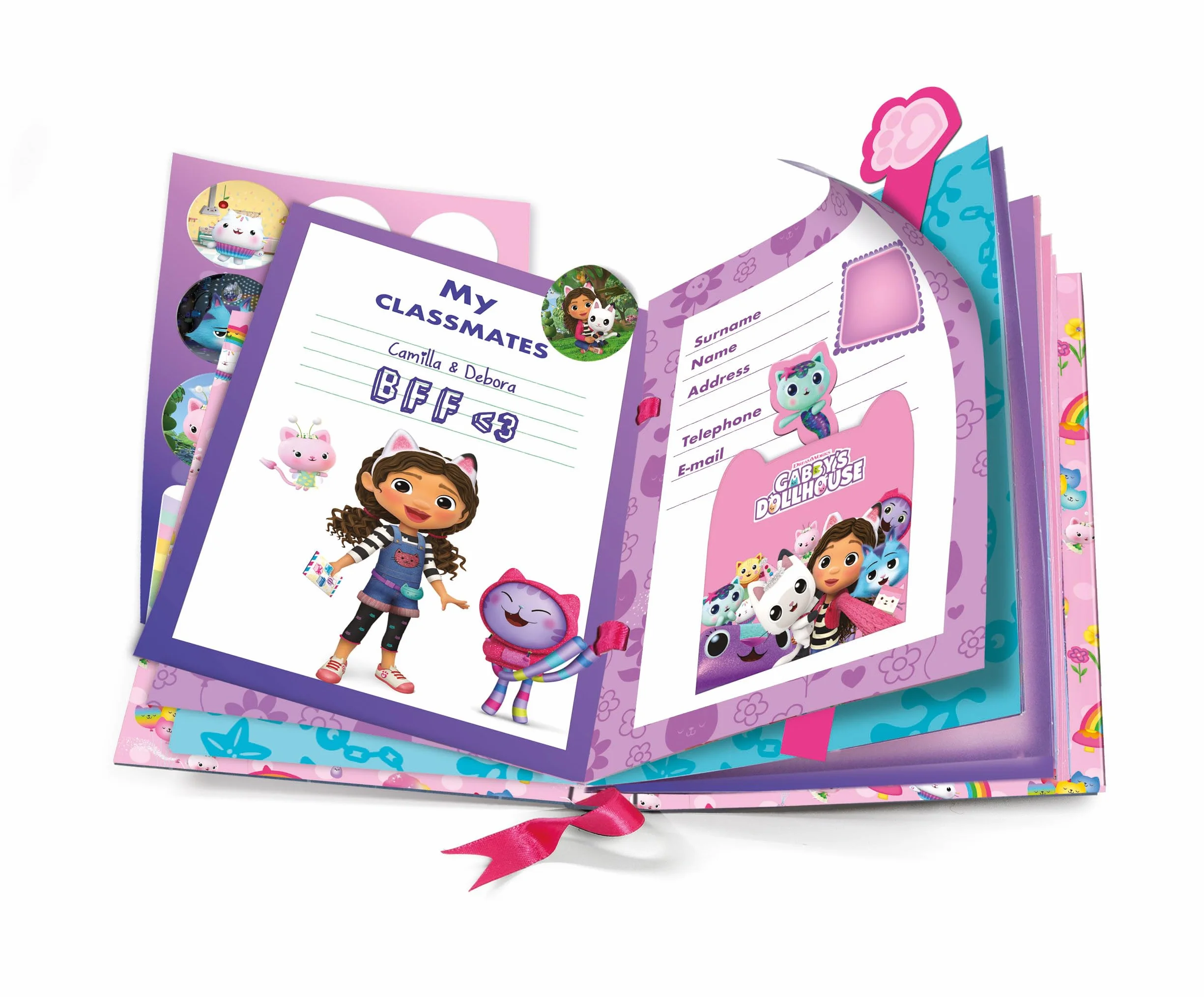 Clementoni - 18797 - Gabby'S Dollhouse Scrapbook - Album Adesivi Bambina, Diario da Disegno, Gioco Creativo Bambina 6 Anni, Stickers Gabby Dollhouse, attività Creative, Made in Italy