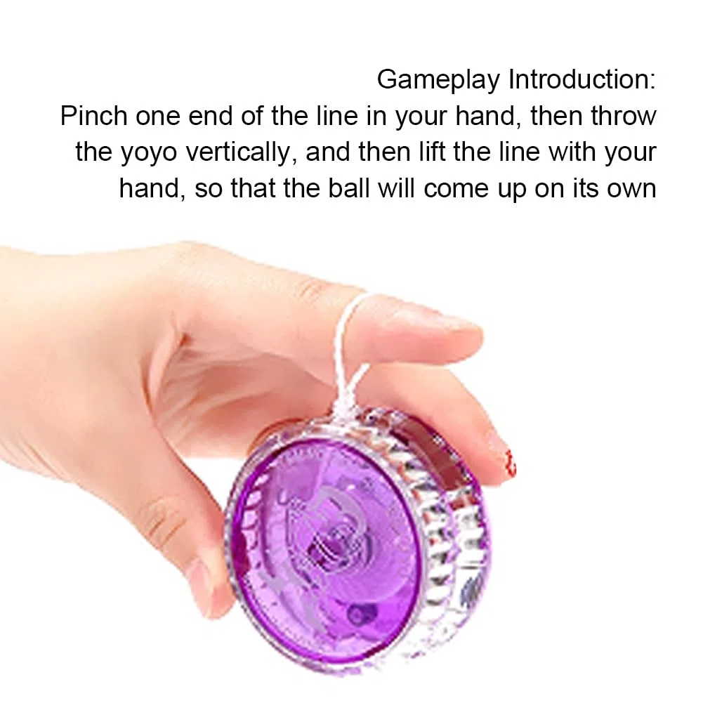LED YoYo Con Luce - Giocattoli per Principianti, Reattivo in Plastica - 4 Pezzi per Bambini, Compleanni