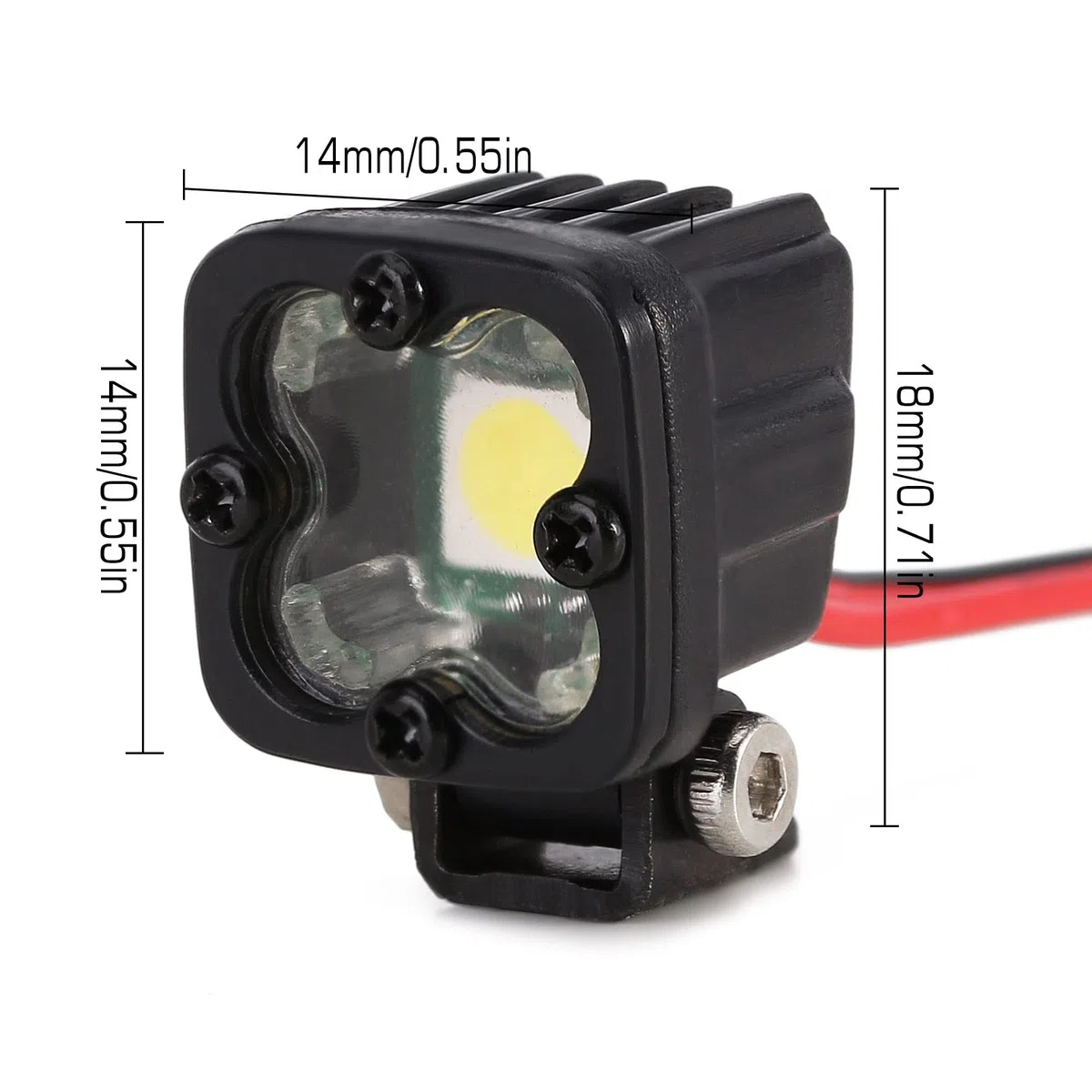 INJORA RC LED Luci 4 PZ Crawler Faro per Axial TRX-4 TRX6 SCX10 90046 Wraith Redcat Gen8 1/10 RC Crawler Auto Parti di Aggiornamento