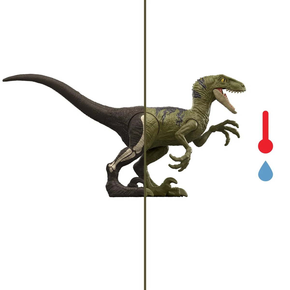 Mattel Jurassic World - Rivelazione del Dinoasuro a sorpresa, scopri il dinoasuro e immergilo in acqua calda per rivelare la decorazione completa, giocattolo per bambini, 4+ anni, JDC52