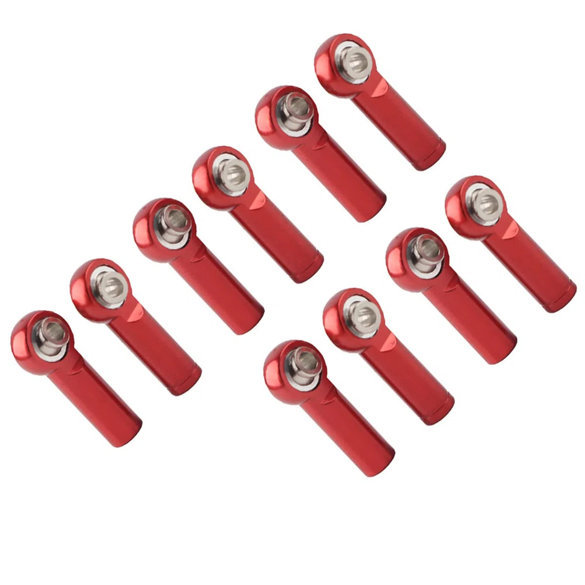 10 Pz Lega di Alluminio M4 Positivo Negativo Filo Tie Push Link Rod Giunto RC Auto Parti di Riparazione Accessori (Rosso)