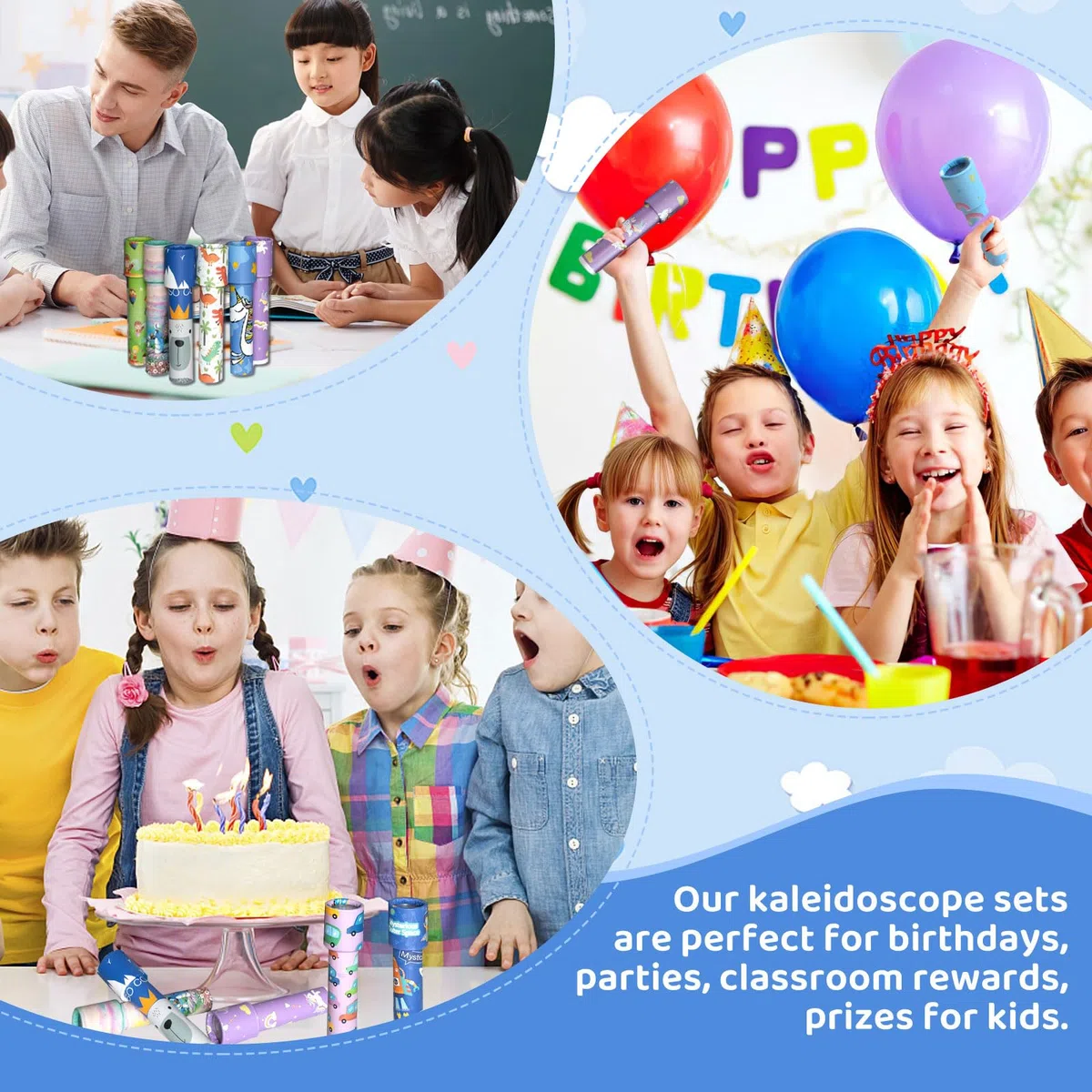 6 Pezzi Caleidoscopio Classico, Caleidoscopio, Giocattolo Caleidoscopio, Caleidoscopio Ruotabile, Caleidoscopio Gioco Educativo per Bambini, per Bambini Festa, Compleanni, Scuola(Random Color)