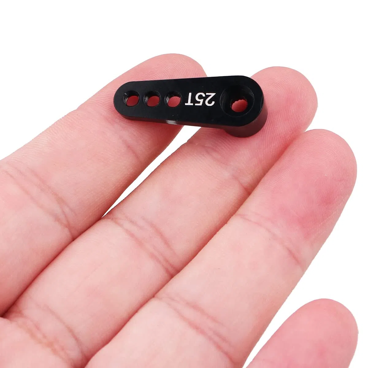WANGCL 5PCS 25T Servo Horn Alluminio Servo Horn Arm 28mm per 1/10 RC Car RC Crawler Monster Trucks Compatibile con FUTABA GM995 GM996R Servo - Nero