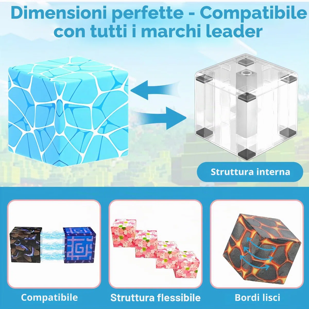 Costruzioni Magnetiche per Bambini, 110 Pezzi Blocchi Magnetici, Educativo Montessori Magnetic Building Blocks, Costruzioni Magnetiche Giocattoli per Ragazzi E Ragazze 3-10 Anni Regali Di Compleanno