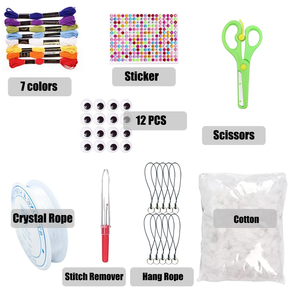Allazone Set da Cucito per Bambini, Kit Fai Da Te in Feltro 8 Stile Animale Marini Kit da Cucito in Feltro, Kit da Cucito Creativo per Bambini Educativi e Principianti