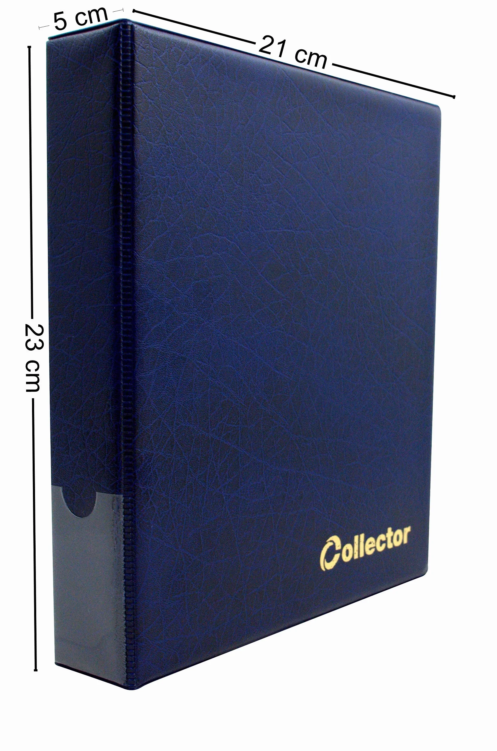COLLECTOR Album di Monete con Custodia da Collezione, per Monete di Varie Dimensioni - con Diverse Pagine munite di divisori con Elenco Album con Etui per 221 Monete Blu