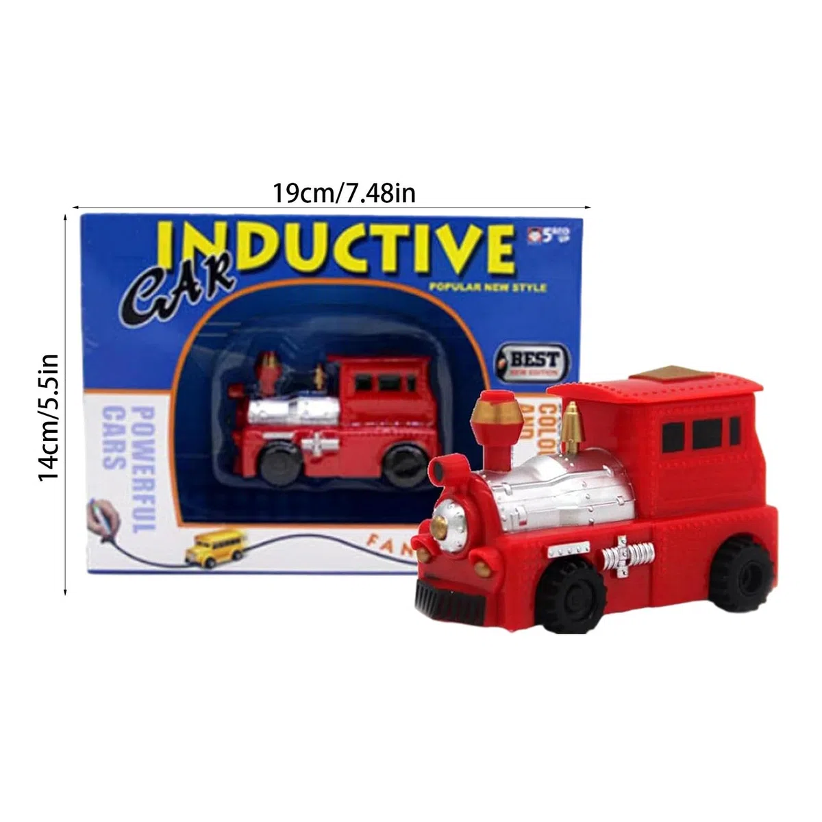 Follow The Inductive Car, New Magic Portable Car Toys, Logical Thinking Sensor Truck Toy with Optical LED, Imaginative Creation Birthday Gift for Boys