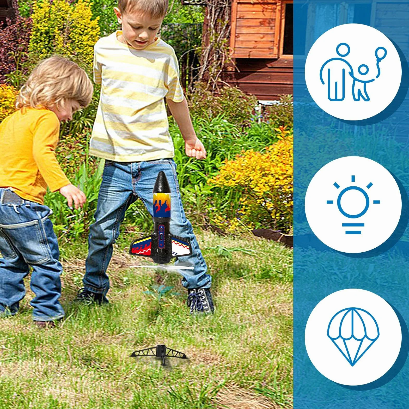 Giocattolo Di Di Lancio Per Bambini: Gioco Di Volo In Paracadute, Giocattolo Di Apprendimento Di Scienze STEM, Attrezzature Di Gioco Di Gruppo All'aperto, Design E Durevole | Ideale Per Bambini
