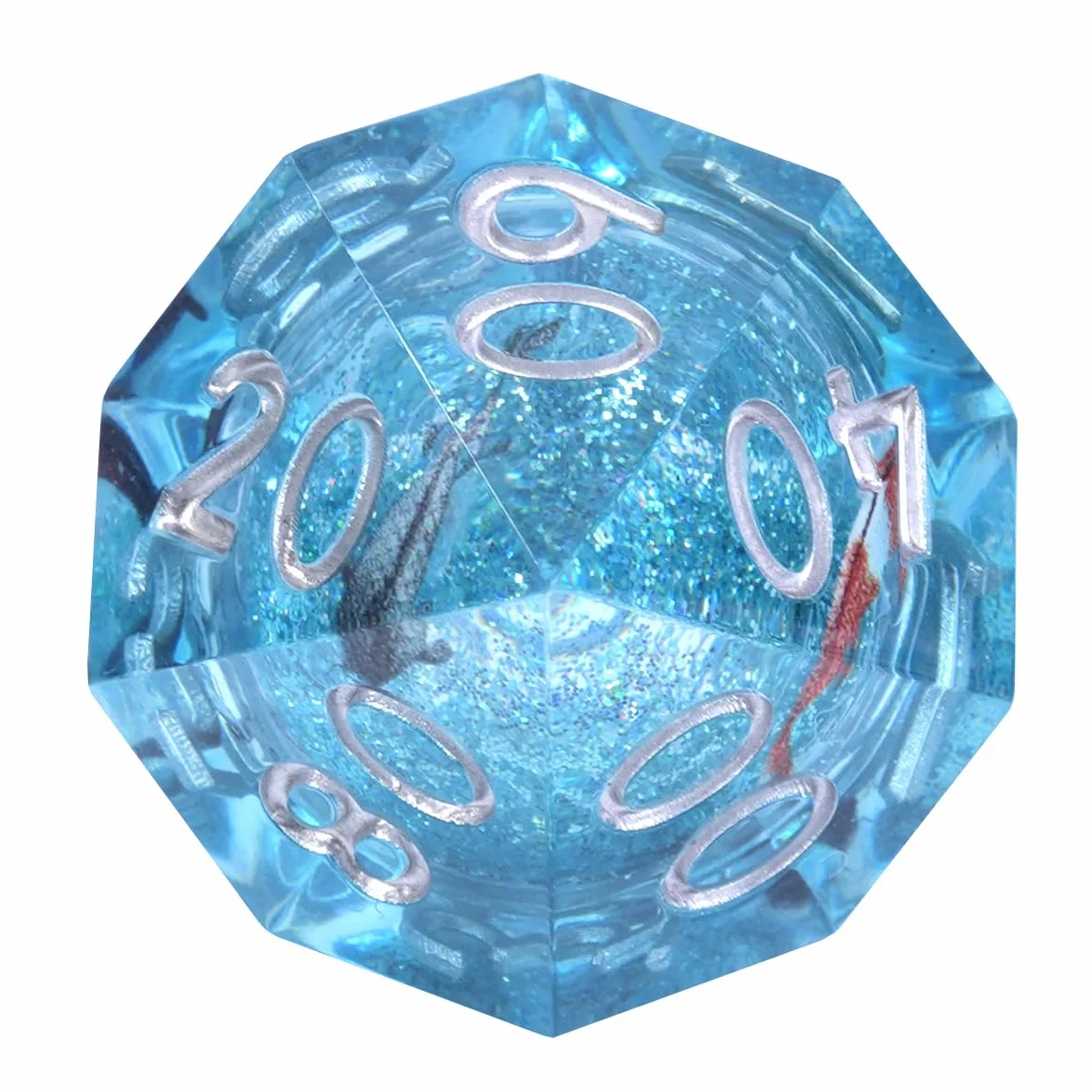 Set di Dadi in Resina DND,Dadi poliedrici a Nucleo Liquido Koi Fish DND con Scatola, Dadi da Gioco di Ruolo D e D Rpg