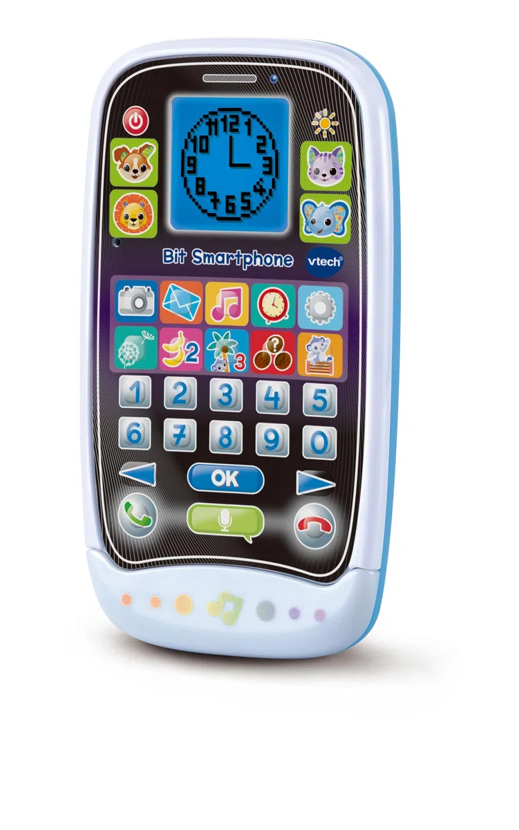 VTech Bit Smartphone, Telefono Educativo per Bambini, 10 Giochi e Attività, Smartphone Bambini con Riconoscimento Vocale e Display Retroilluminato, Lingua Italiana, Batterie Incluse, 2-6 Anni