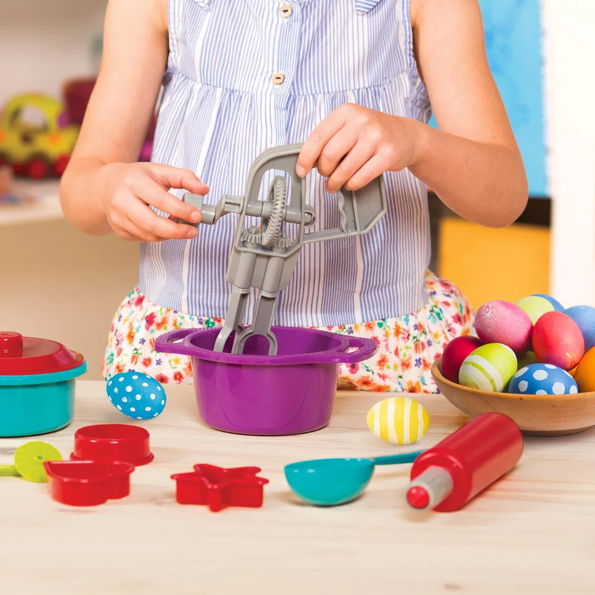 Battat - Set di cucina per finta - Piatti e utensili per giocare - Set da cucina per bambini - 3 anni +