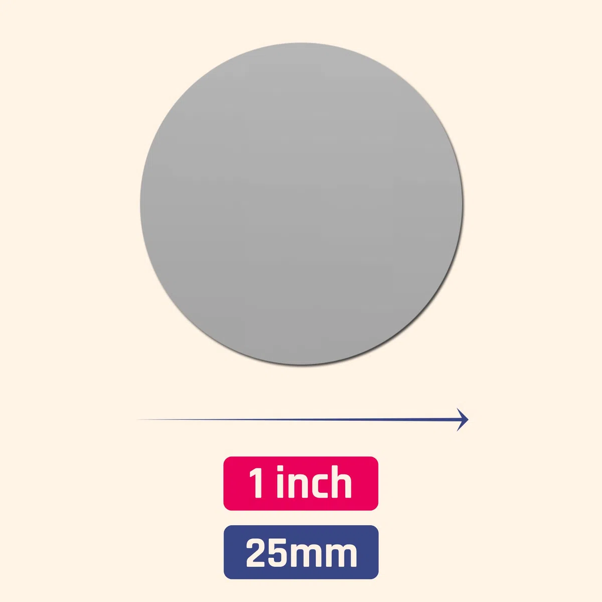 900 pezzi, 25mm Gratta e Vinci Personalizzato Adesivi (Scratch Sticker) - Argento