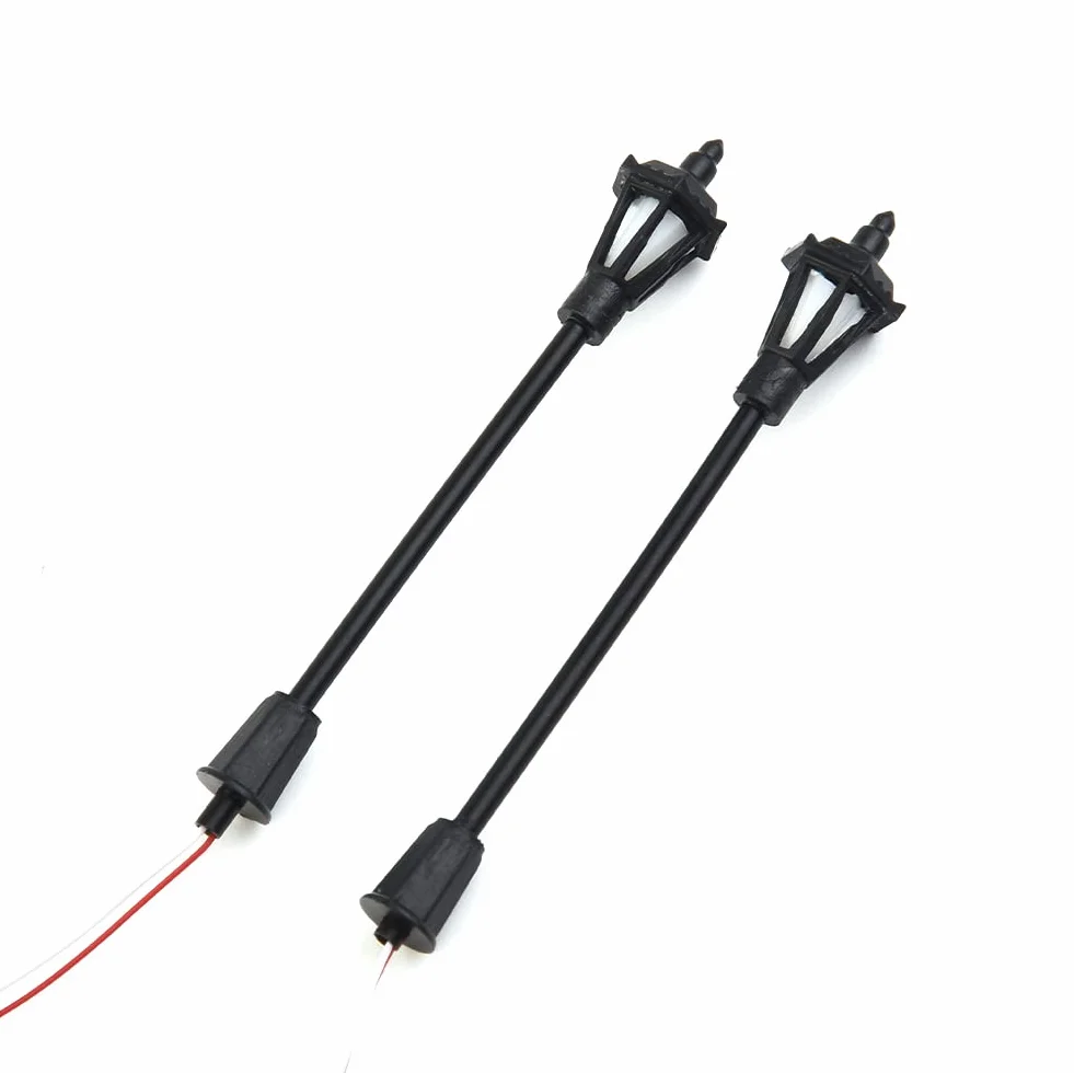 ZYWUOY 40Pcs Modello Lampioni, Modello Ferroviario LED Lamppost Lampade Wall Lights 1:150 Scala 3V Lamppost