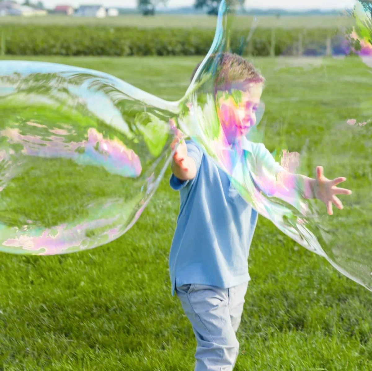 Play Juggling - Liquido Bolle di Sapone - 5l - Soluzione per Bolle di Sapone Adatto per Feste, Party, Compleanno, Matrimonio, Laurea, Feste per Bambini, Gioco all'aperto, Carnevale, Party Bubbles