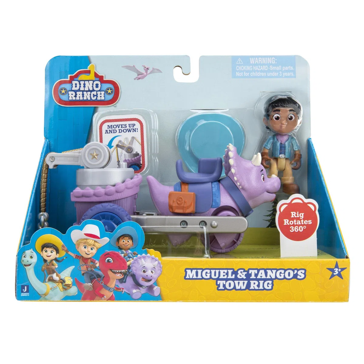 Giochi Preziosi Dino Ranch Miguel & Tango, Veicolo con Dinosauro e Personaggio Alto Circa 7.5 cm, Come Visto in TV, per Bambini a Partire dai 3 Anni, DNA03300
