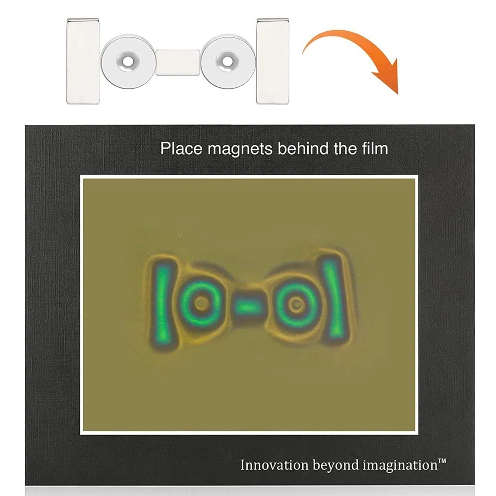 Magnetic Viewing Film, 6 x 4, pellicola di visualizzazione magnetica, display magnetico, rilevatore di campi magnetici, riutilizzabile