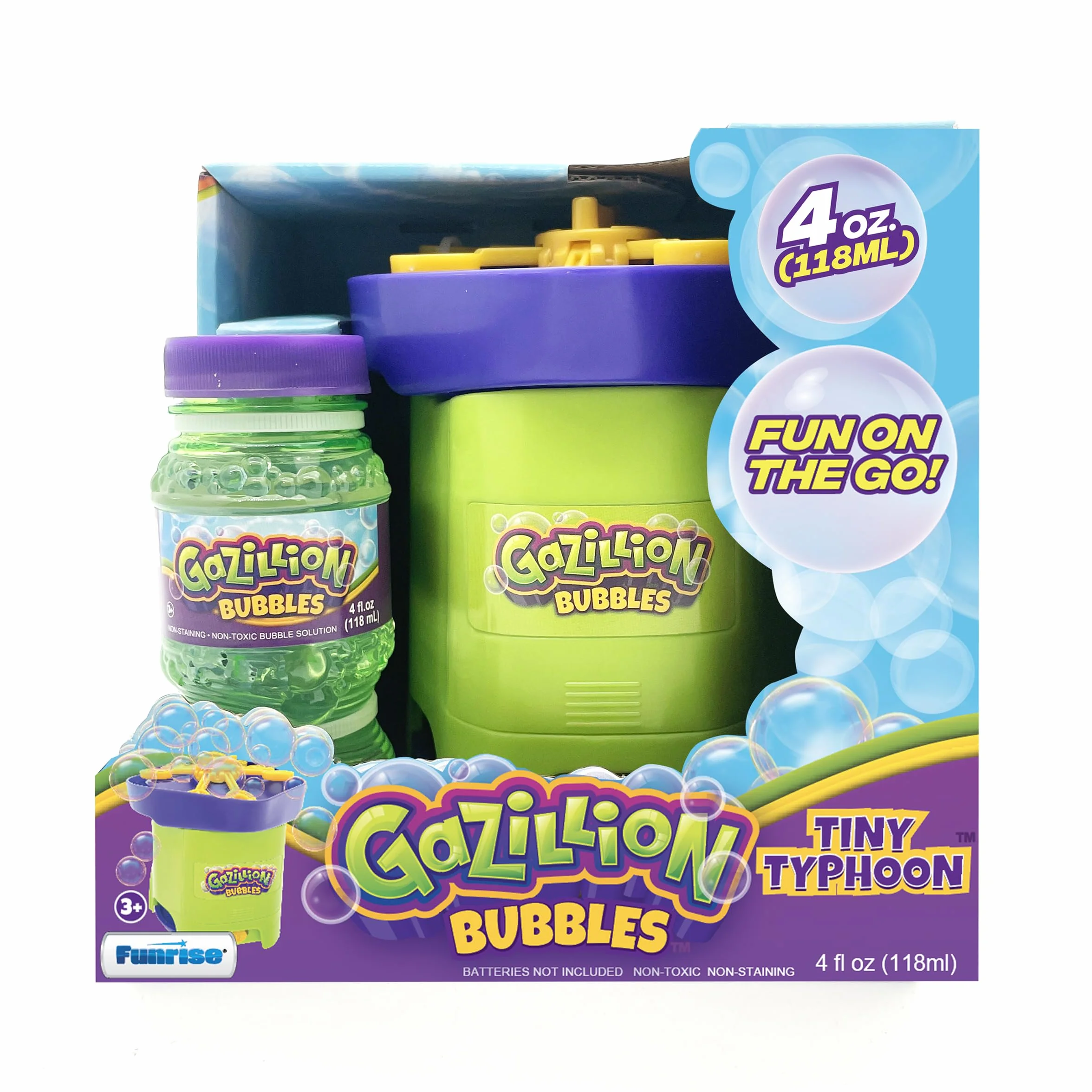 Gazillion Tiny Typhoon | Macchina per Bolle per Bambini | Giocattoli e Regali per Nidi, Compleanni e Giochi all'Aperto