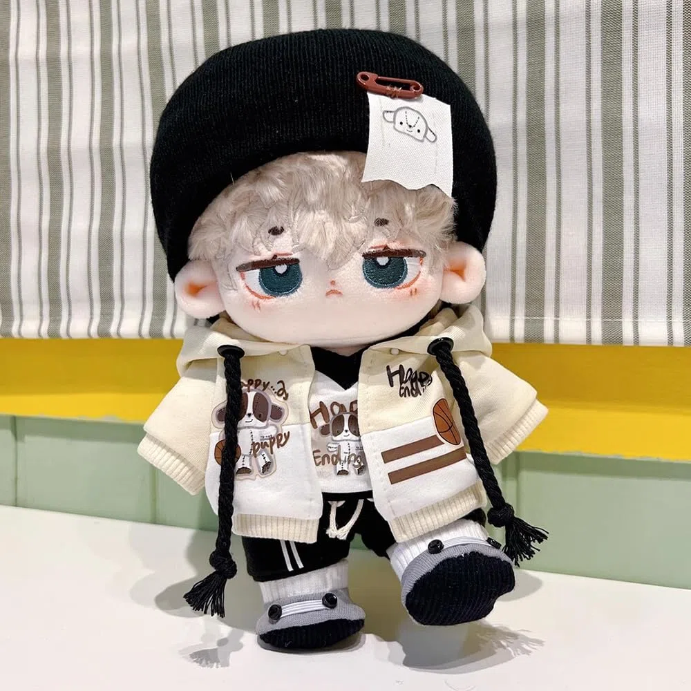 niannyyhouse Bambola di peluche, 10 cm, 15 cm, 20 cm, vestiti, cappelli, magliette, pantaloni, felpe con cappuccio, scarpe, abbigliamento sportivo per bambole (20 cm)